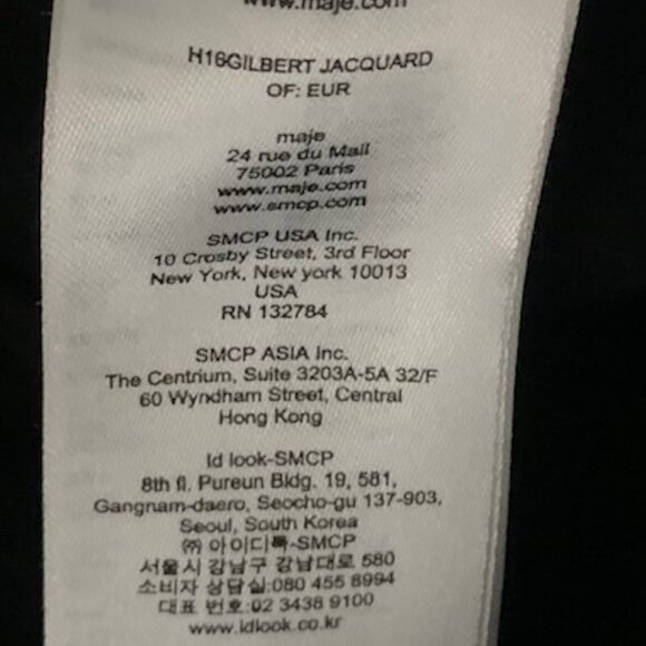 Very warm, long Prince of Wales style coat by Maje, size T1 (36) | US size 4 - Picture 4 of 5